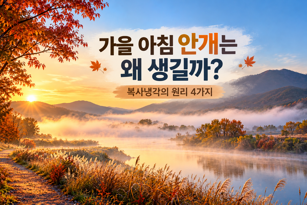 가을 아침 안개는 왜 생길까? 복사냉각의 원리 4가지